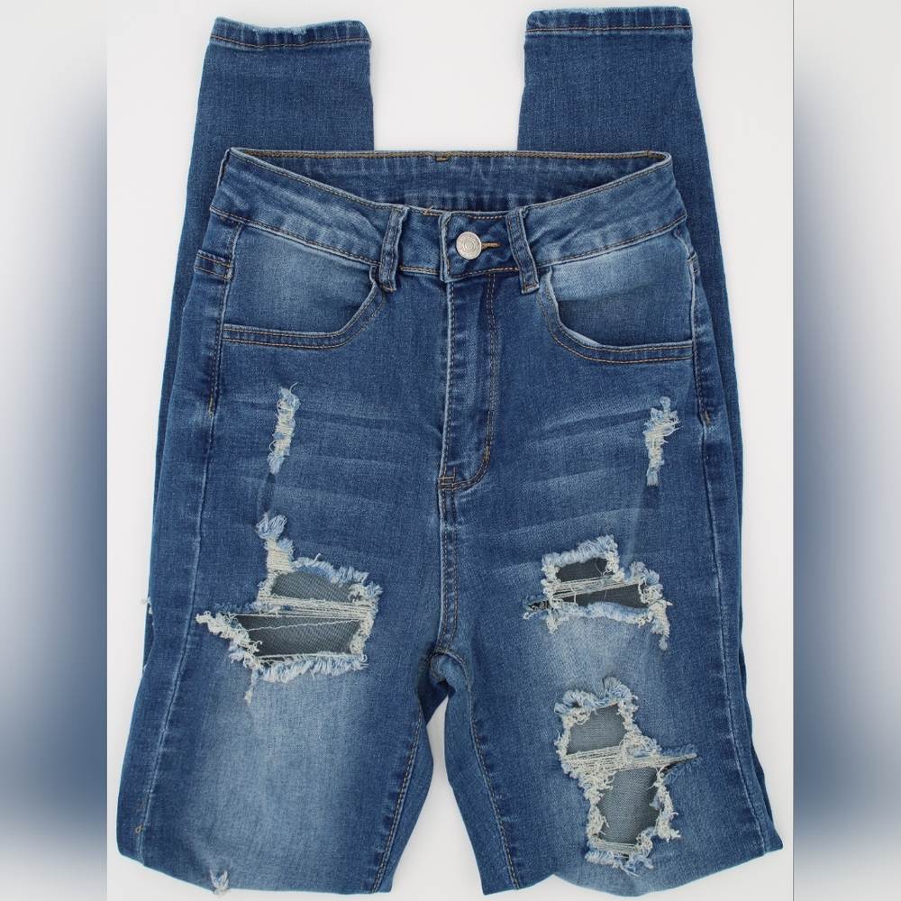 Junior Skinny Cut Out Jeans (XS/2)